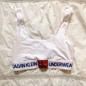 Calvin Klein white logo bralette